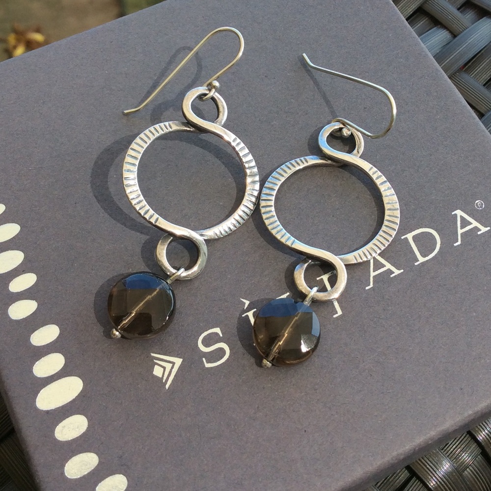 Silpada Smokey Quartz Earrings